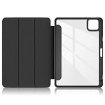For Xiaomi Pad 6 Tri-Fold Stand Cover with Pen Slot Leather+TPU+Acrylic Tablet Case