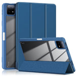 For Xiaomi Pad 6 Tri-Fold Stand Cover with Pen Slot Leather+TPU+Acrylic Tablet Case