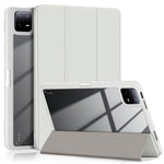 For Xiaomi Pad 6 Tri-Fold Stand Cover with Pen Slot Leather+TPU+Acrylic Tablet Case