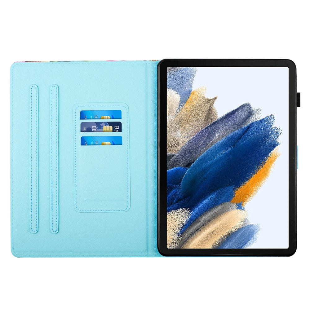 Lenovo Tab M10 Plus X606F Fodral Sömnad Mönster Utskrift Stativ Surfplatta Skydd