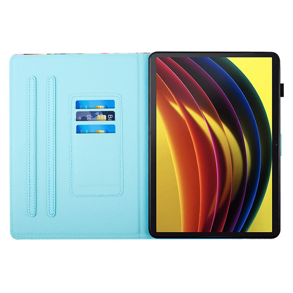 For Lenovo Tab P11 Gen 2 TB-350 Case Pattern Printing Leather Card Holder Tablet Cover