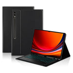 Til Samsung Galaxy Tab S10 Ultra / S9 Ultra / S8 Ultra tastatur med baggrundsbelysning og touchpad, Bluetooth-kompatibelt tastatur med penneholder i læder til tablet
