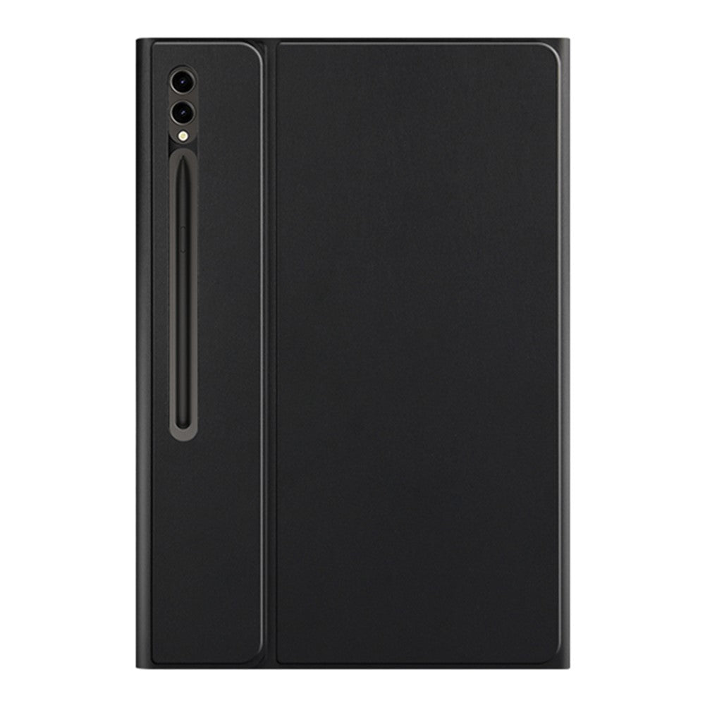 Til Samsung Galaxy Tab S10 Ultra / S9 Ultra / S8 Ultra tastatur med baggrundsbelysning og touchpad, Bluetooth-kompatibelt tastatur med penneholder i læder til tablet