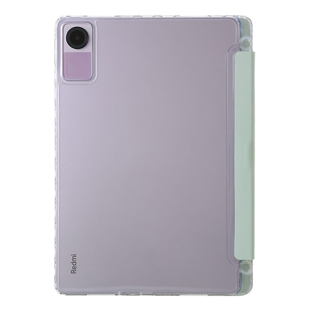 For Xiaomi Redmi Pad SE Case PU+Acrylic+TPU Stand Tablet Cover Auto Wake  /  Sleep Shockproof Case