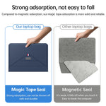 15 Inch Laptop Sleeve Case with Stand Feature PU Leather Storage Bag Slim Envelope