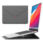 15 Inch Laptop Sleeve Case with Stand Feature PU Leather Storage Bag Slim Envelope