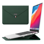 15 Inch Laptop Sleeve Case with Stand Feature PU Leather Storage Bag Slim Envelope