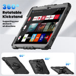 Til Samsung Galaxy Tab S9 FE+ SM-X610 SM-X616B PC+Silikone Tablet Cover med Kickstand
