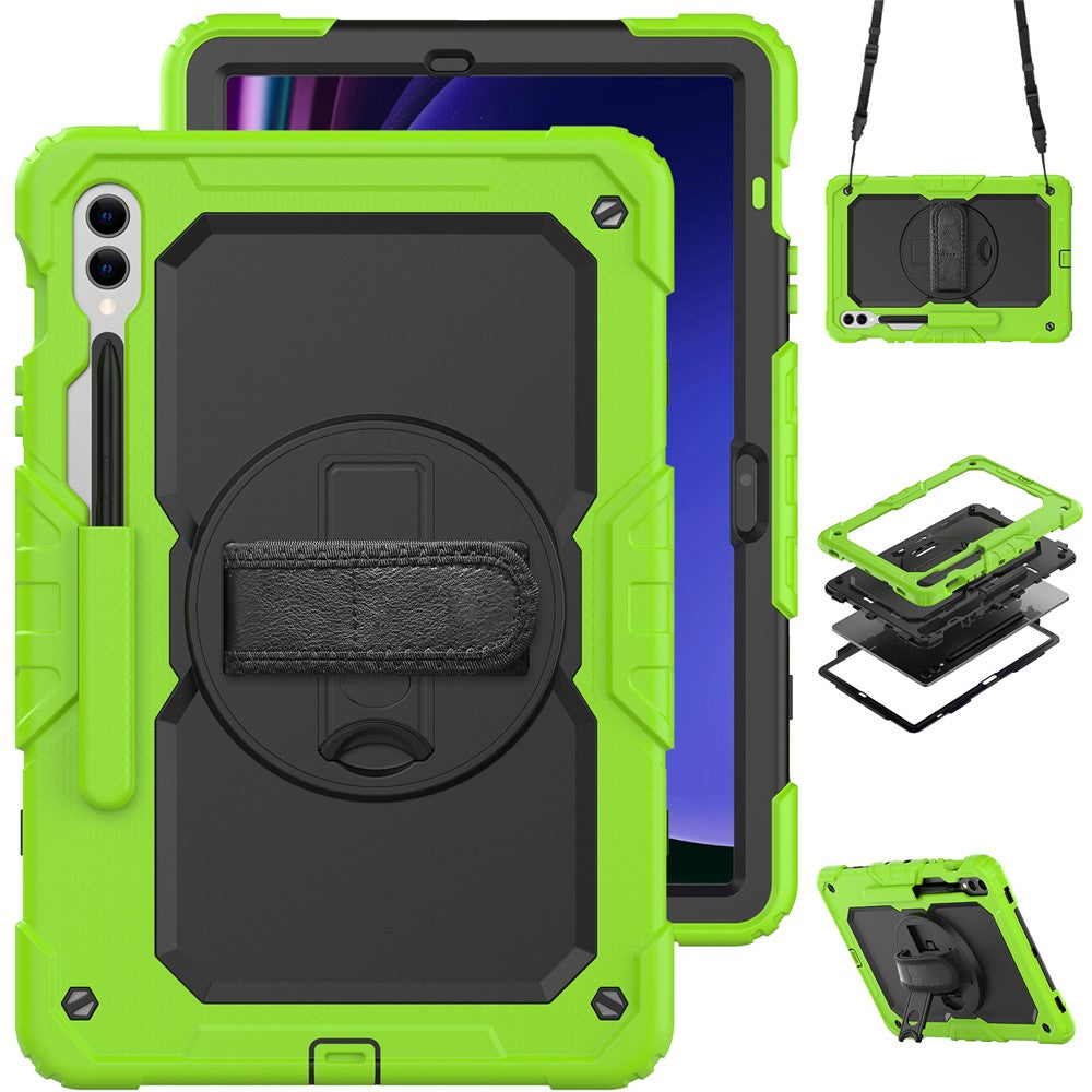 Til Samsung Galaxy Tab S9 FE+ SM-X610 SM-X616B PC+Silikone Tablet Cover med Kickstand