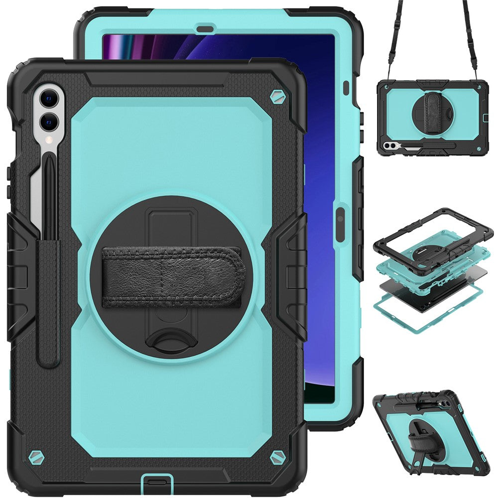 Til Samsung Galaxy Tab S9 FE+ SM-X610 SM-X616B PC+Silikone Tablet Cover med Kickstand