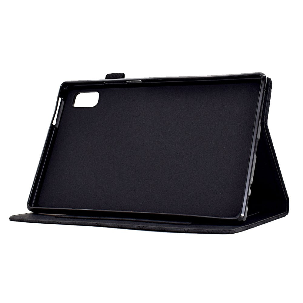 For Lenovo Tab M9 TB-310FU Case Rhombus Imprinted Stand Leather Tablet Cover