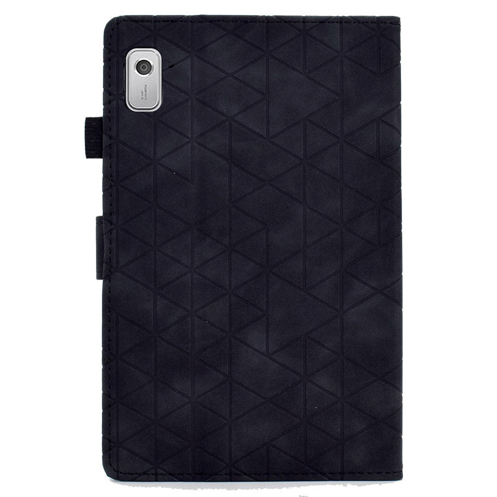 For Lenovo Tab M9 TB-310FU Case Rhombus Imprinted Stand Leather Tablet Cover