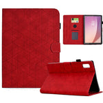 For Lenovo Tab M9 TB-310FU Case Rhombus Imprinted Stand Leather Tablet Cover