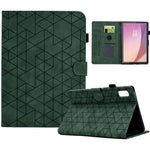 For Lenovo Tab M9 TB-310FU Case Rhombus Imprinted Stand Leather Tablet Cover