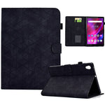 For Lenovo Tab M10 HD Gen 2 X306X Cover Stand Rhombus Imprinted Leather Tablet Case