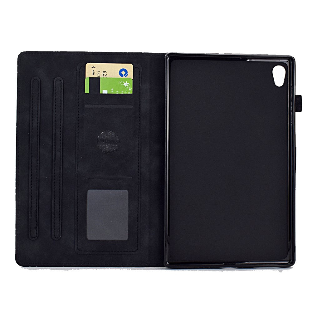 For Lenovo Tab M10 HD Gen 2 X306X Cover Stand Rhombus Imprinted Leather Tablet Case