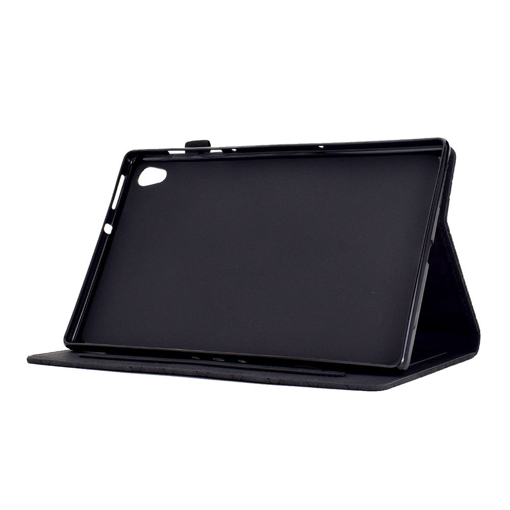 For Lenovo Tab M10 HD Gen 2 X306X Cover Stand Rhombus Imprinted Leather Tablet Case
