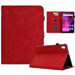For Lenovo Tab M10 HD Gen 2 X306X Cover Stand Rhombus Imprinted Leather Tablet Case