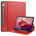 For Lenovo Tab P12 Stand Protective Cover PU Leather Wallet Tablet Case with Pencil Holder