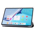 For Huawei MatePad 11 (2021) / (2023) Case Leather+TPU+Clear Acrylic Tri-fold Stand Cover
