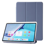 For Huawei MatePad 11 (2021) / (2023) Case Leather+TPU+Clear Acrylic Tri-fold Stand Cover