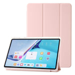 For Huawei MatePad 11 (2021) / (2023) Case Leather+TPU+Clear Acrylic Tri-fold Stand Cover