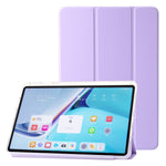 For Huawei MatePad 11 (2021) / (2023) Case Leather+TPU+Clear Acrylic Tri-fold Stand Cover