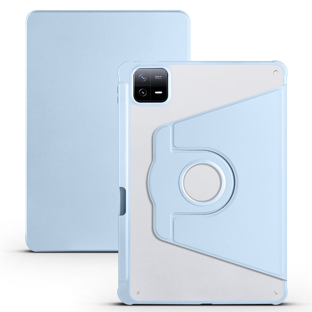 For Xiaomi Pad 6 / Pad 6 Pro Case Leather+Acrylic Tablet Cover with Rotary Stand