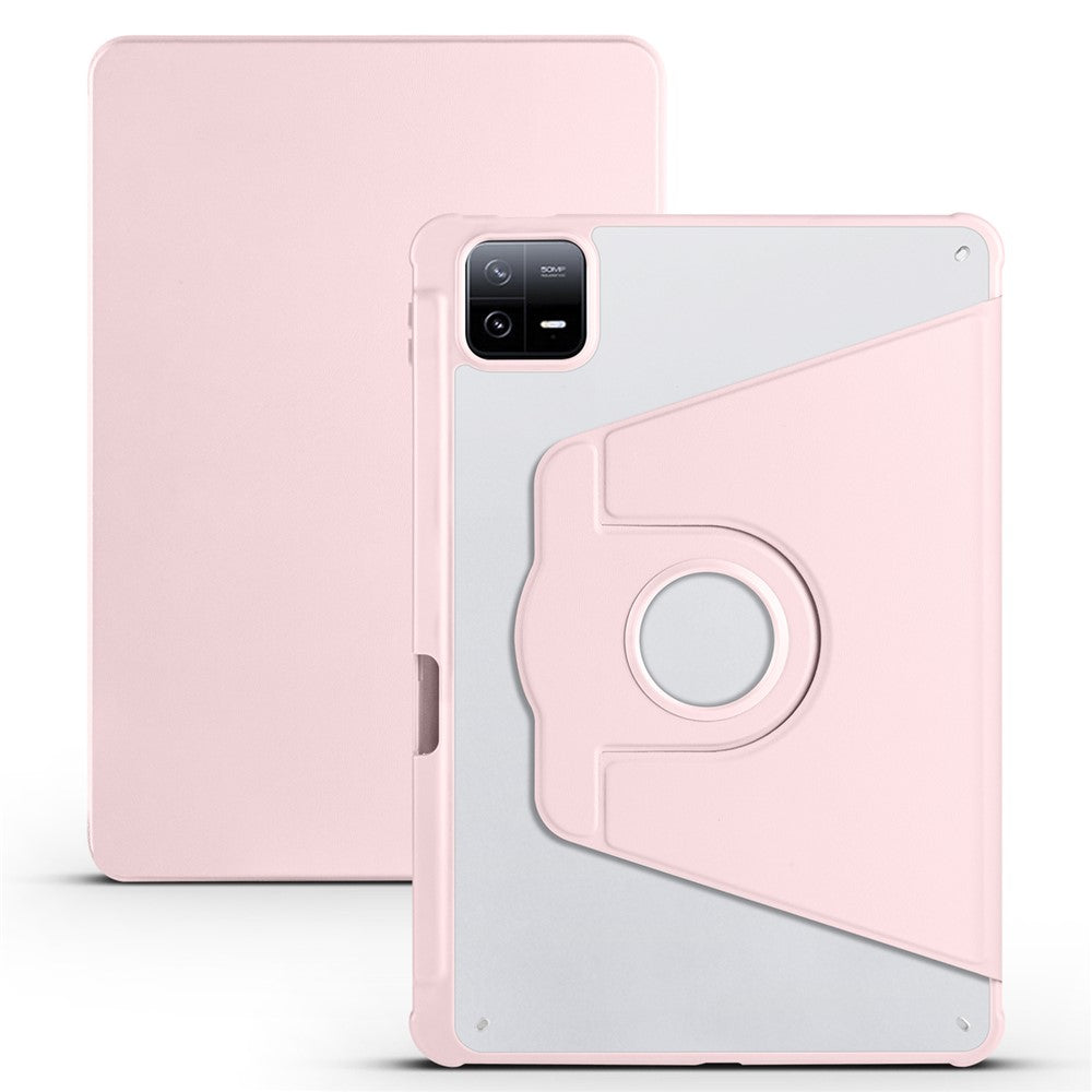 For Xiaomi Pad 6 / Pad 6 Pro Case Leather+Acrylic Tablet Cover with Rotary Stand