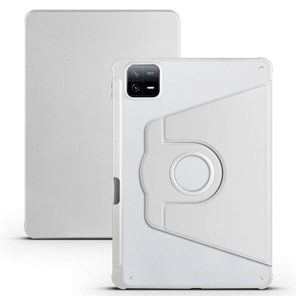 For Xiaomi Pad 6 / Pad 6 Pro Case Leather+Acrylic Tablet Cover with Rotary Stand