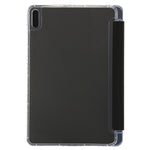 For Huawei MatePad Pro 10.8 (2021) Case Tri-fold Stand Leather+TPU+Acrylic Clear Back Cover