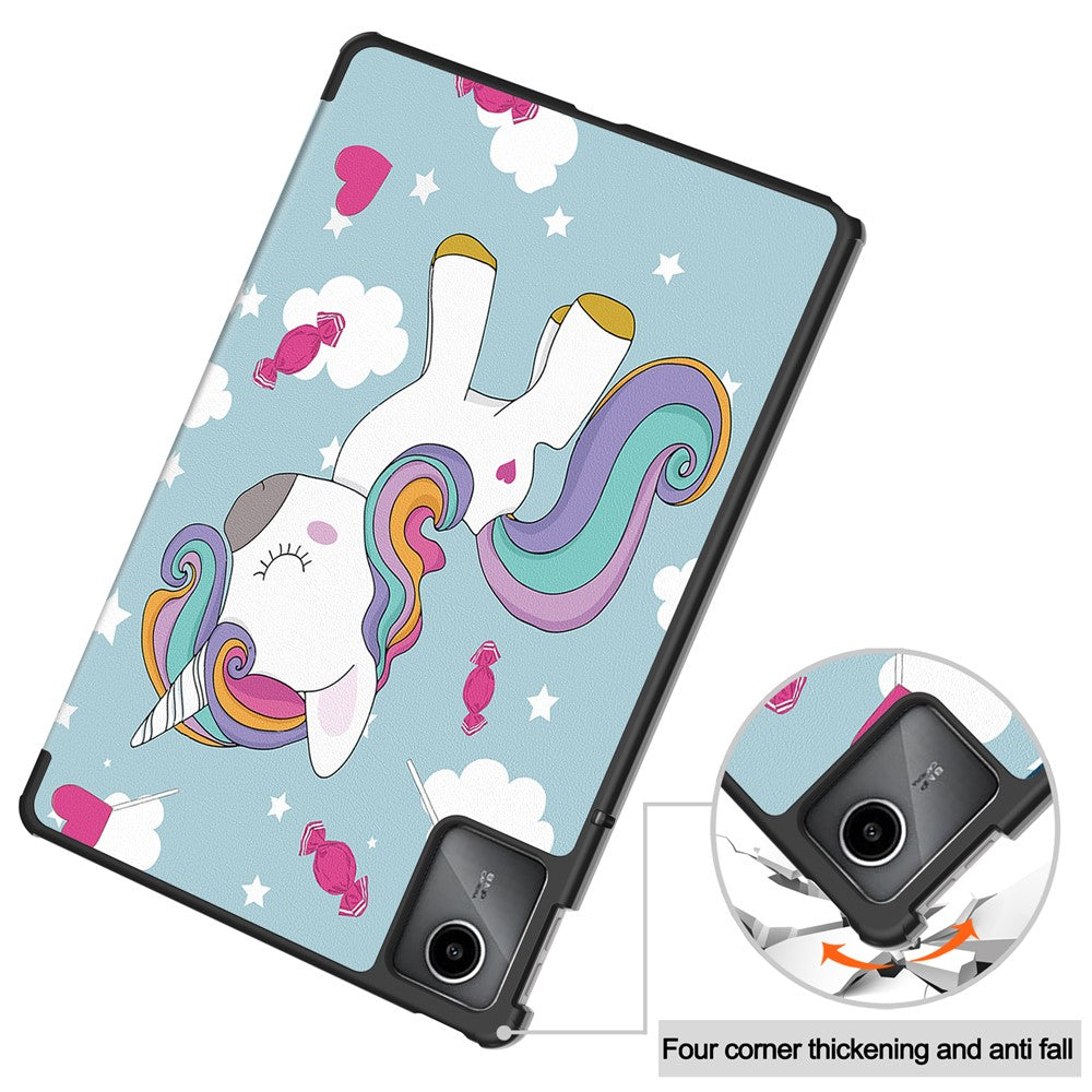 For Lenovo Tab M11 / Xiaoxin Pad 11 2024 Case Trifold Stand Pattern Printing Tablet Leather Cover