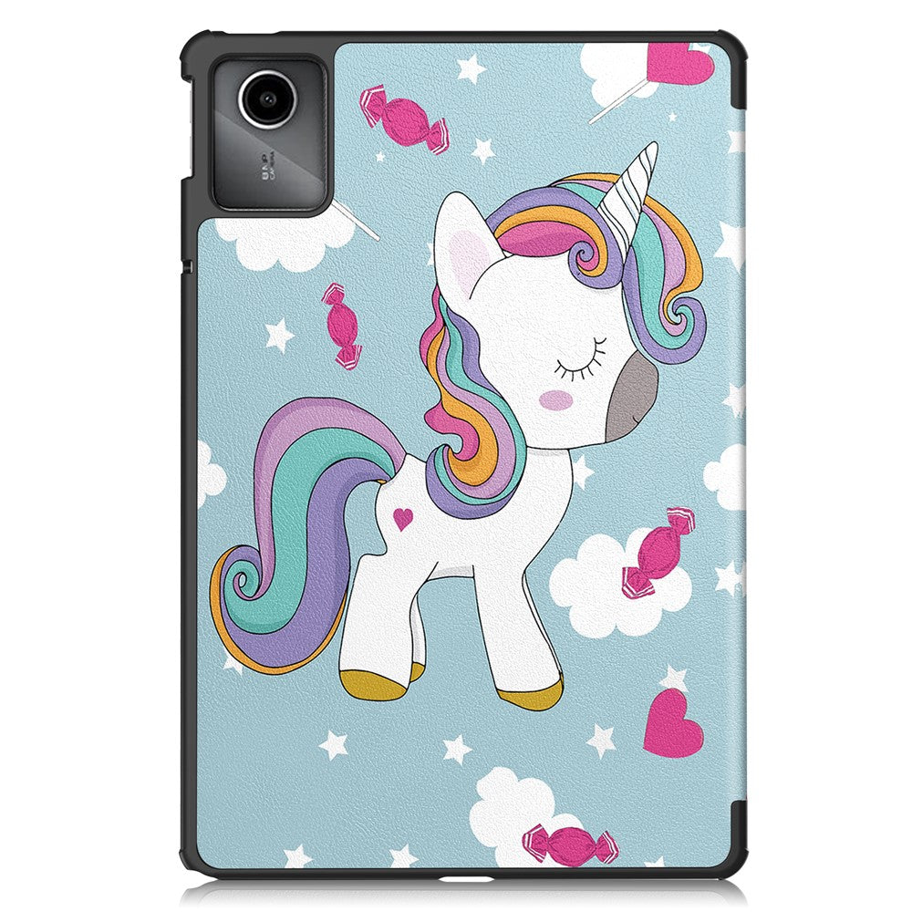 For Lenovo Tab M11 / Xiaoxin Pad 11 2024 Case Trifold Stand Pattern Printing Tablet Leather Cover