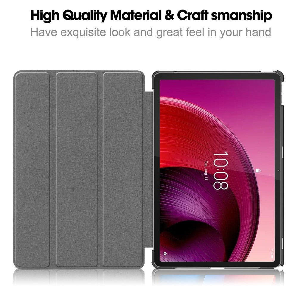 For Lenovo Tab M11 / Xiaoxin Pad 11 2024 Case Tri-fold Stand PU Leather+PC Tablet Cover