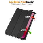 For Lenovo Tab M11 / Xiaoxin Pad 11 2024 Case Tri-fold Stand PU Leather+PC Tablet Cover