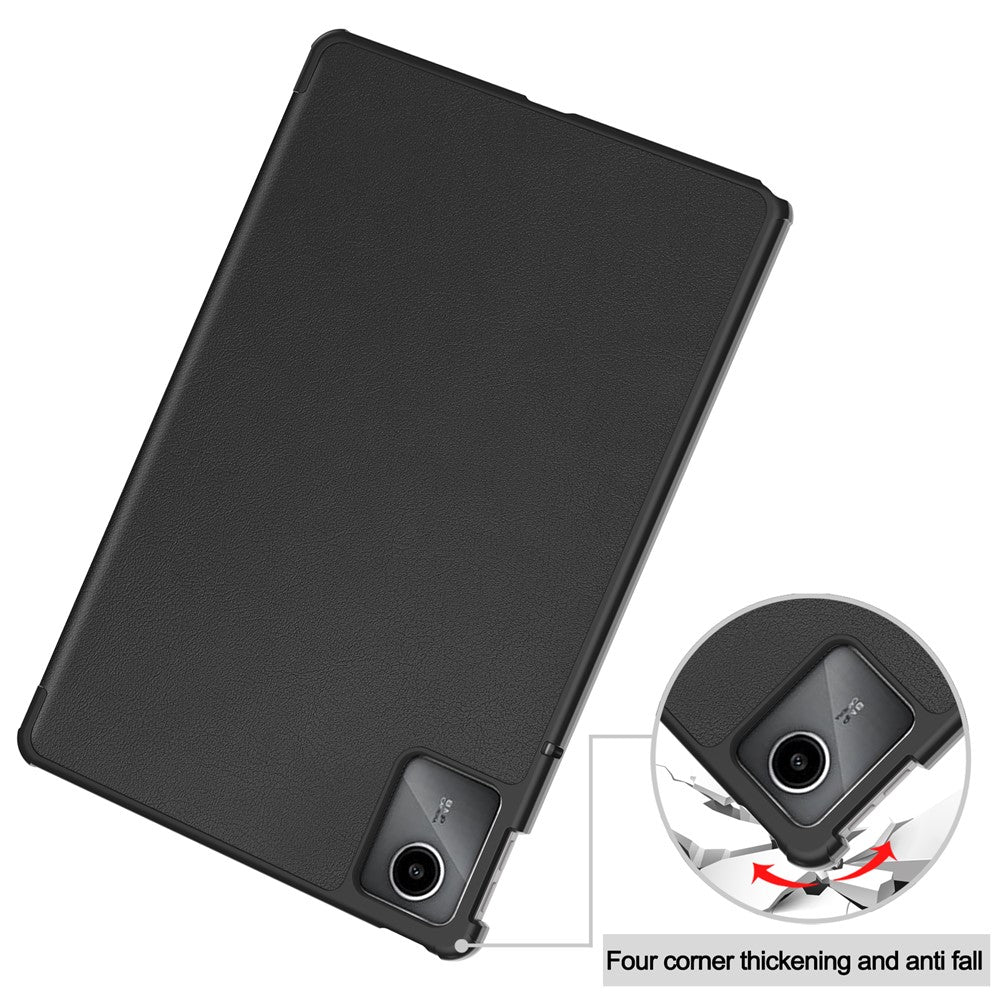 For Lenovo Tab M11 / Xiaoxin Pad 11 2024 Case Tri-fold Stand PU Leather+PC Tablet Cover
