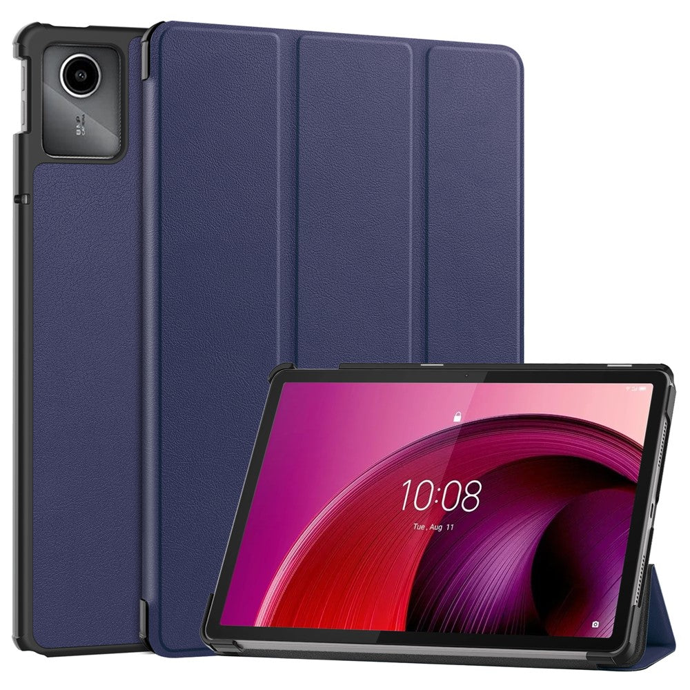 For Lenovo Tab M11 / Xiaoxin Pad 11 2024 Case Tri-fold Stand PU Leather+PC Tablet Cover