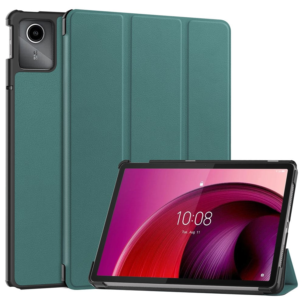 For Lenovo Tab M11 / Xiaoxin Pad 11 2024 Case Tri-fold Stand PU Leather+PC Tablet Cover