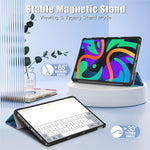 For Lenovo Tab M11 / Xiaoxin Pad 11 2024 Trifold Stand Cover Pattern PU Leather Auto Sleep Wake Tablet Case