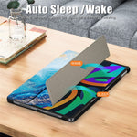 For Lenovo Tab M11 / Xiaoxin Pad 11 2024 Trifold Stand Cover Pattern PU Leather Auto Sleep Wake Tablet Case