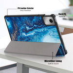 For Lenovo Tab M11 / Xiaoxin Pad 11 2024 Trifold Stand Cover Pattern PU Leather Auto Sleep Wake Tablet Case