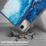 For Lenovo Tab M11 / Xiaoxin Pad 11 2024 Trifold Stand Cover Pattern PU Leather Auto Sleep Wake Tablet Case