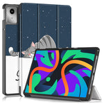 For Lenovo Tab M11 / Xiaoxin Pad 11 2024 Trifold Stand Cover Pattern PU Leather Auto Sleep Wake Tablet Case