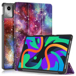 For Lenovo Tab M11 / Xiaoxin Pad 11 2024 Trifold Stand Cover Pattern PU Leather Auto Sleep Wake Tablet Case