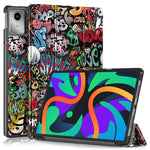 For Lenovo Tab M11 / Xiaoxin Pad 11 2024 Trifold Stand Cover Pattern PU Leather Auto Sleep Wake Tablet Case