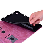 For Lenovo Tab M11 / Xiaoxin Pad 11 2024 Tablet Case Flower Cat Imprint Folio PU Leather Cover