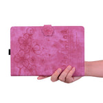 For Lenovo Tab M11 / Xiaoxin Pad 11 2024 Tablet Case Flower Cat Imprint Folio PU Leather Cover