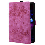 For Lenovo Tab M11 / Xiaoxin Pad 11 2024 Tablet Case Flower Cat Imprint Folio PU Leather Cover