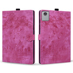 For Lenovo Tab M11 / Xiaoxin Pad 11 2024 Tablet Case Flower Cat Imprint Folio PU Leather Cover