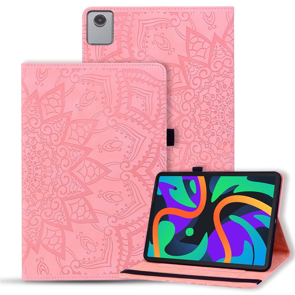 Lenovo Tab M11 / Xiaoxin Pad 11 2024 Skyddande skal Blommönster PU-läder Stativ Surfplatta Fodral